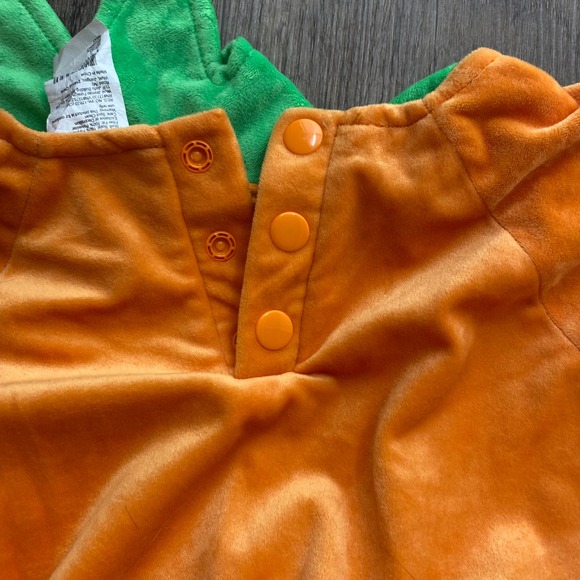 Target Toddler Pumpkin Costume 12-18 Months Orange Plush Jack-O-Lantern 2pc Set - Picture 9 of 9